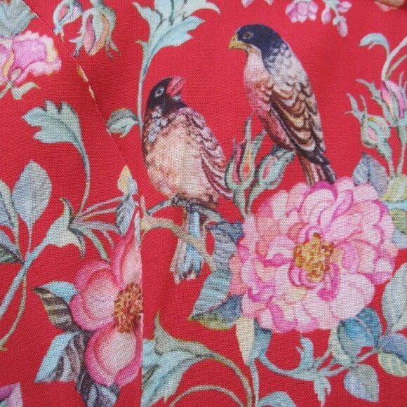 Red Love Birds Print Top M - Picture 5 of 10